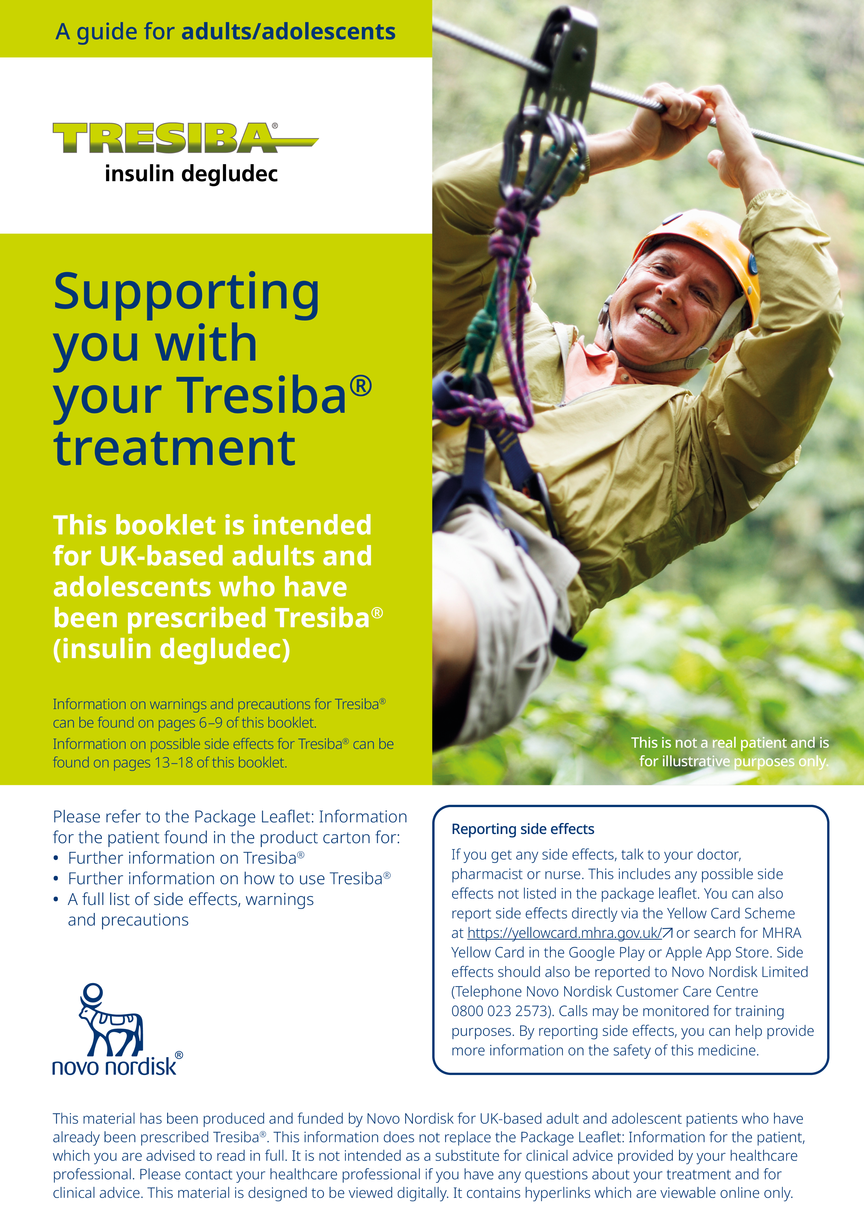 Alt Text: Tresiba® digital patient booklet for adults and adolescents